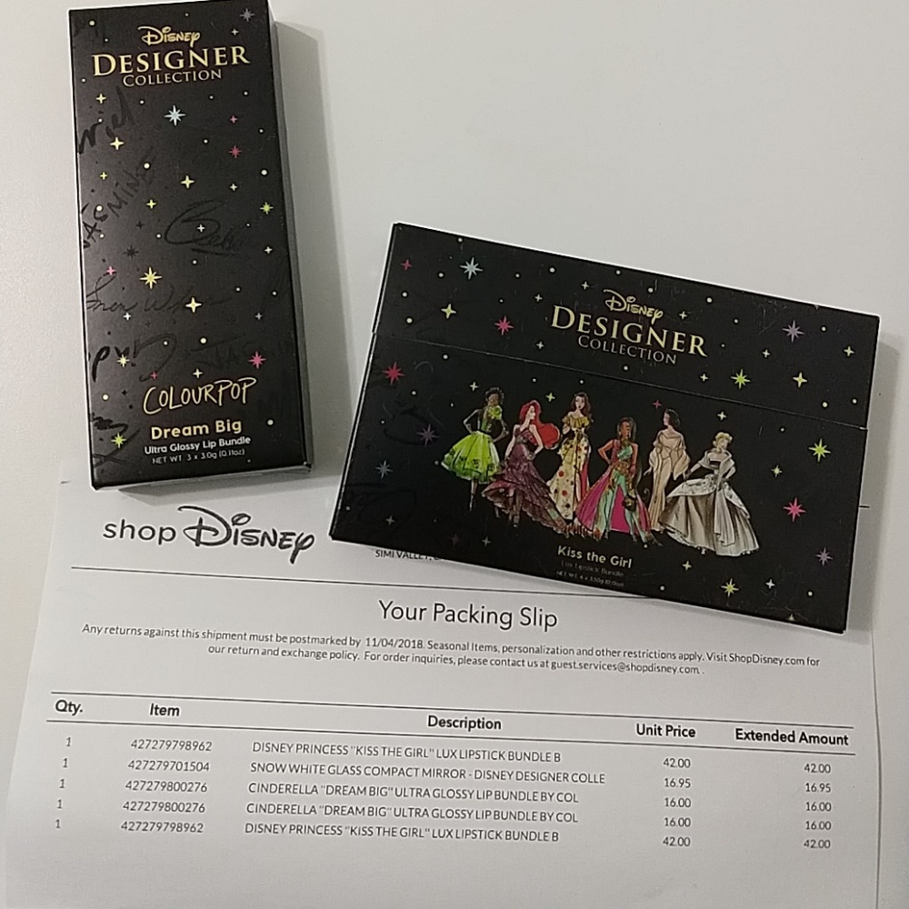 DISNEY Colourpop Lux Lipstick & Ultra Glossy Set